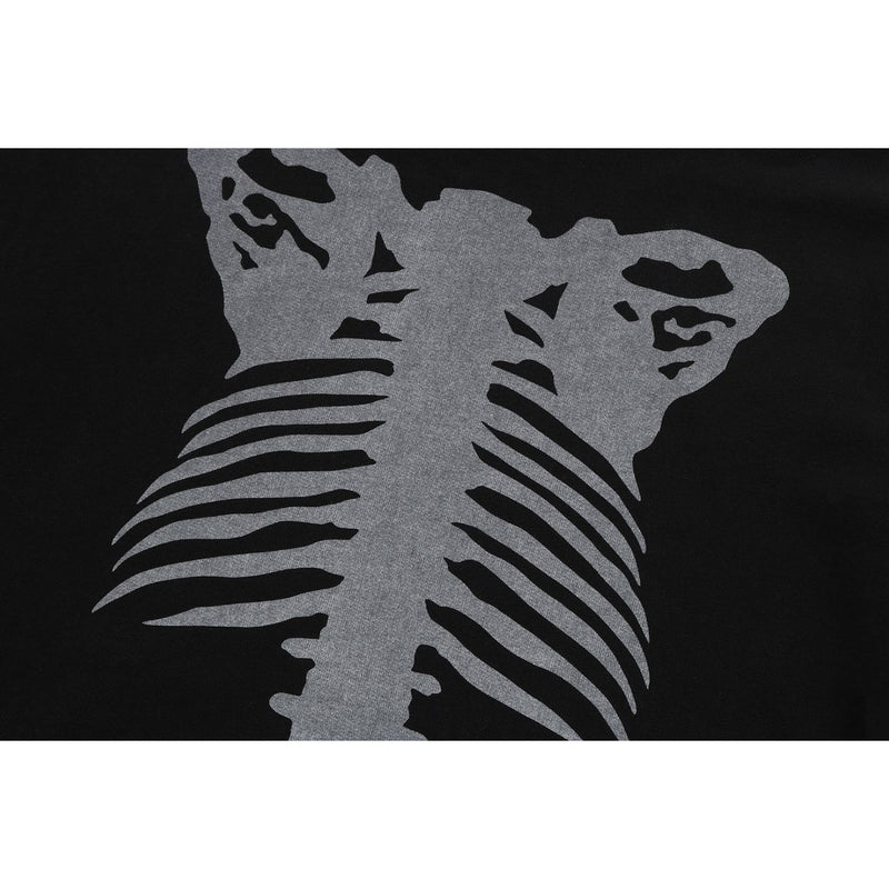 SKELETON SHARK HEAVY WASHED CROPPED FIT FULL ZIP HOODIE MENS