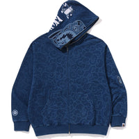CLOUD CAMO TIGER UPCYCLED RELAXED FIT FULL ZIP HOODIE MENS