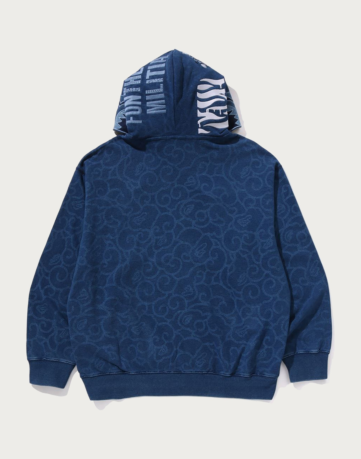 CLOUD CAMO TIGER UPCYCLED RELAXED FIT FULL ZIP HOODIE MENS