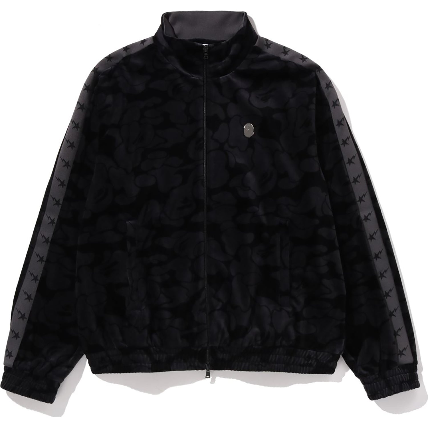 SOLID CAMO VELOUR METAL ONE POINT TRACK JACKET - BAPE Men's Jacket