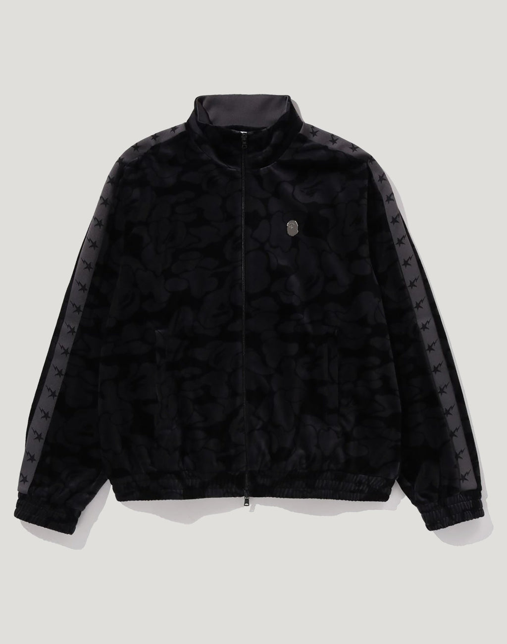 SOLID CAMO VELOUR METAL ONE POINT RELAXED FIT TRACK JACKET MENS