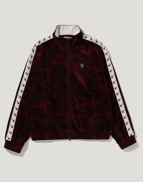 SOLID CAMO VELOUR METAL ONE POINT TRACK JACKET - BAPE Men's Jacket