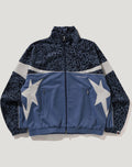 WILD LEOPARD PATTERN RELAXED FIT TRACK JACKET MENS
