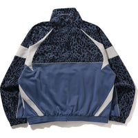 WILD LEOPARD PATTERN RELAXED FIT TRACK JACKET MENS