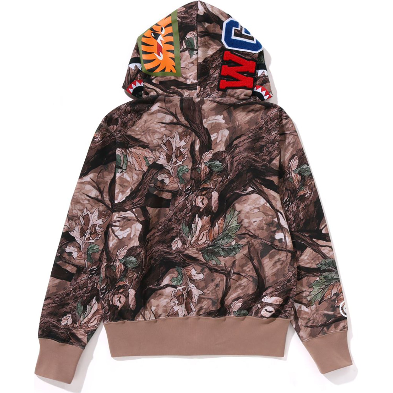 【BAPE】TREE EDGE CAMO SHARK FULL ZIP HOODIE 要在庫確認 A BATHING APE® Tree Edge Camo Shark Full Zip Hoodie | Bape