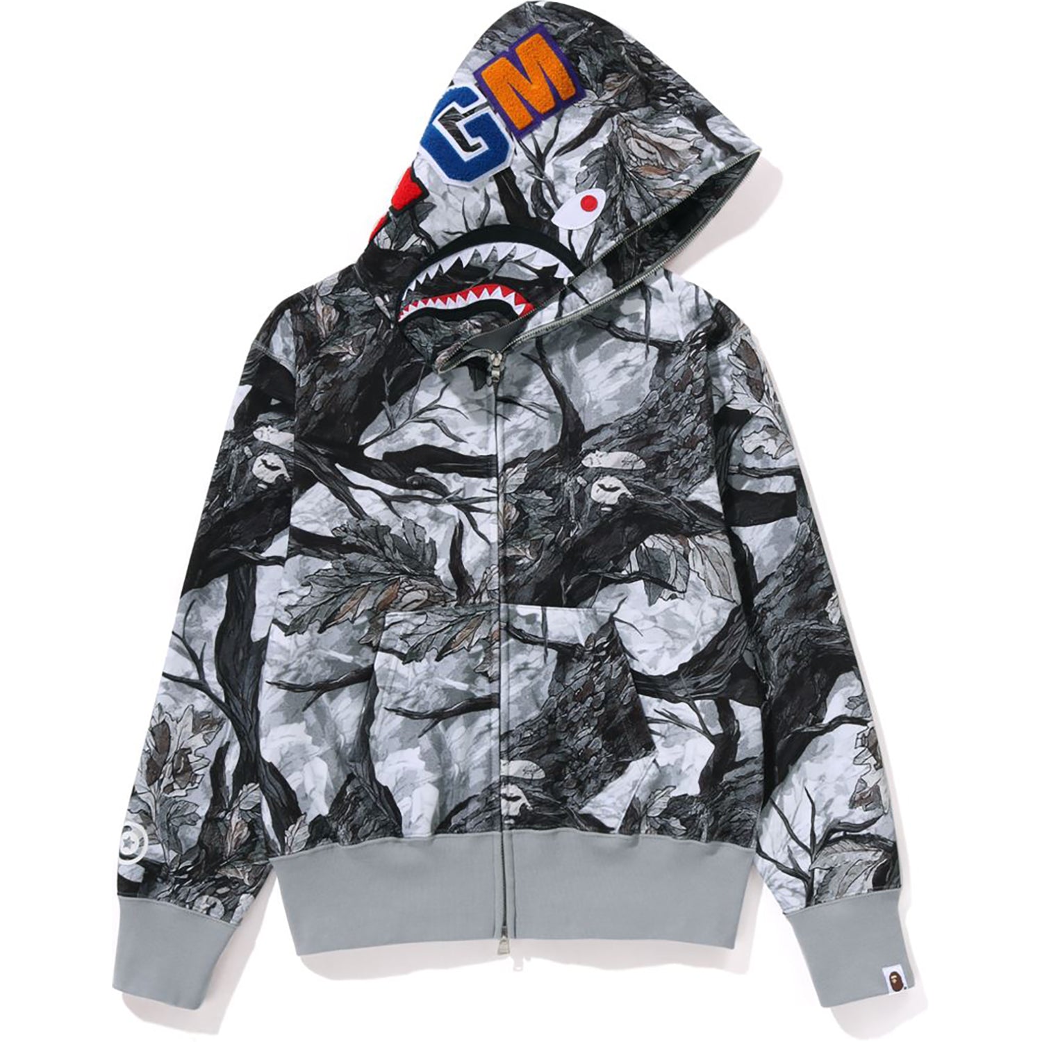 TREE EDGE CAMO SHARK FULL ZIP HOODIE LADIES – us.bape.com