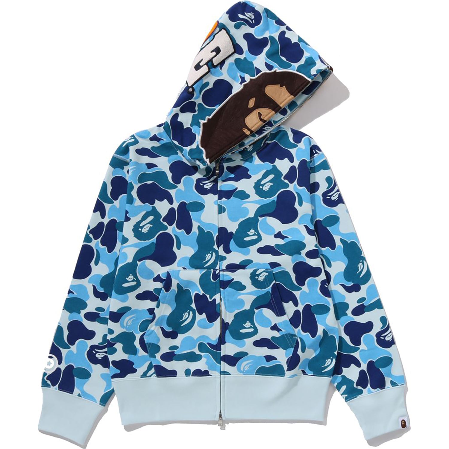 BAPE Womens ABC CAMO 2ND APE Full Zip Hoodie Fleece Patch, 2025