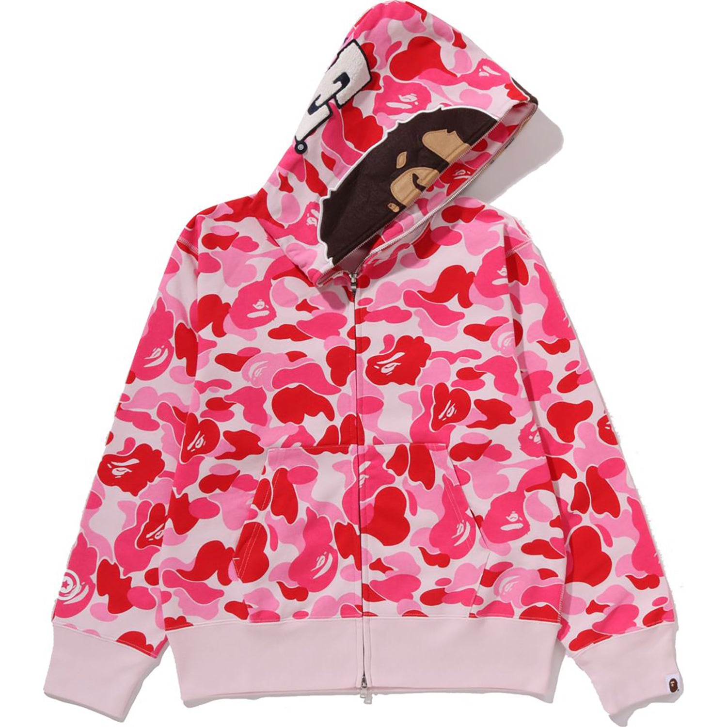 BAPE Womens ABC CAMO 2ND APE Full Zip Hoodie Fleece Patch, 2025