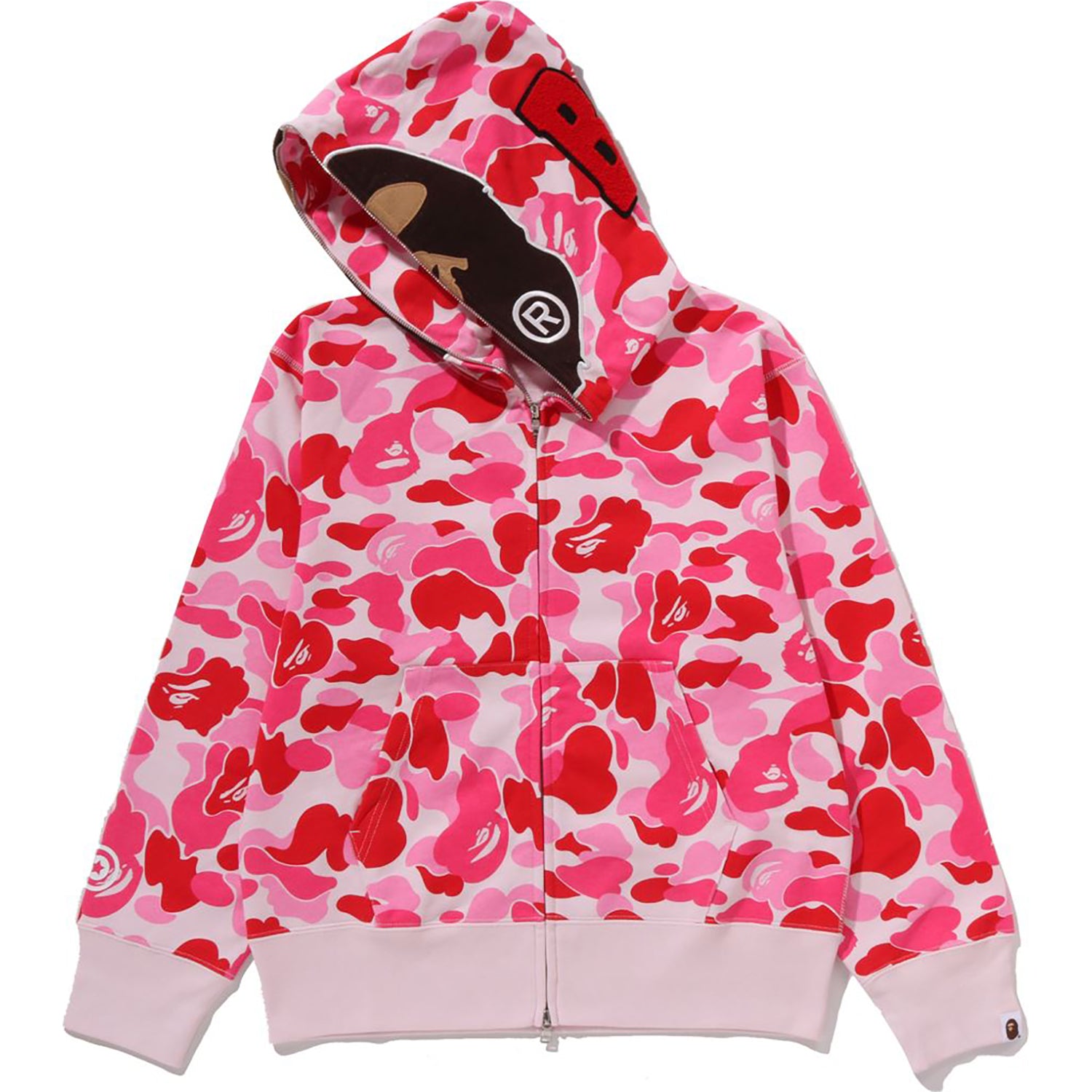 BAPE Womens ABC CAMO 2ND APE Full Zip Hoodie Fleece Patch, 2025