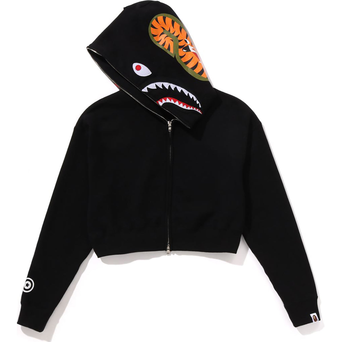 SHARK CROPPED FULL ZIP HOODIE LADIES