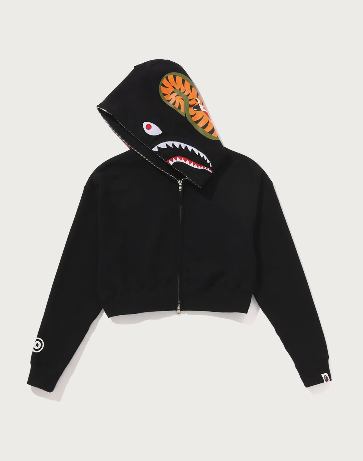 SHARK CROPPED FULL ZIP HOODIE LADIES