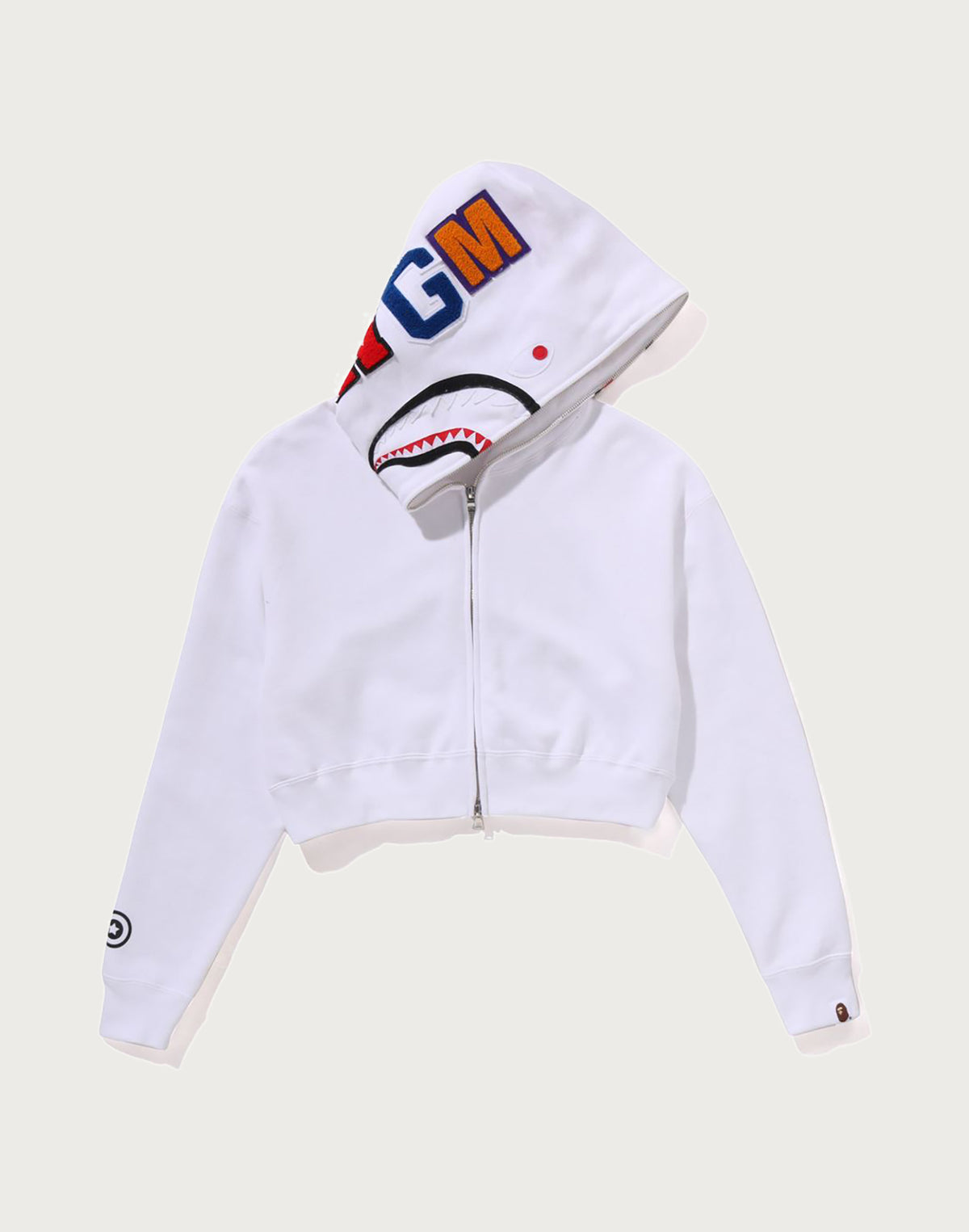 SHARK CROPPED FULL ZIP HOODIE LADIES