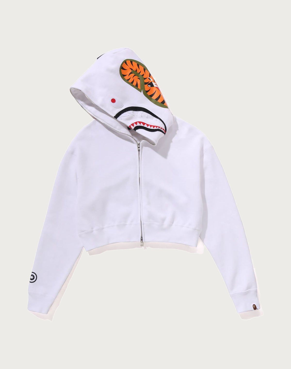 SHARK CROPPED FULL ZIP HOODIE LADIES