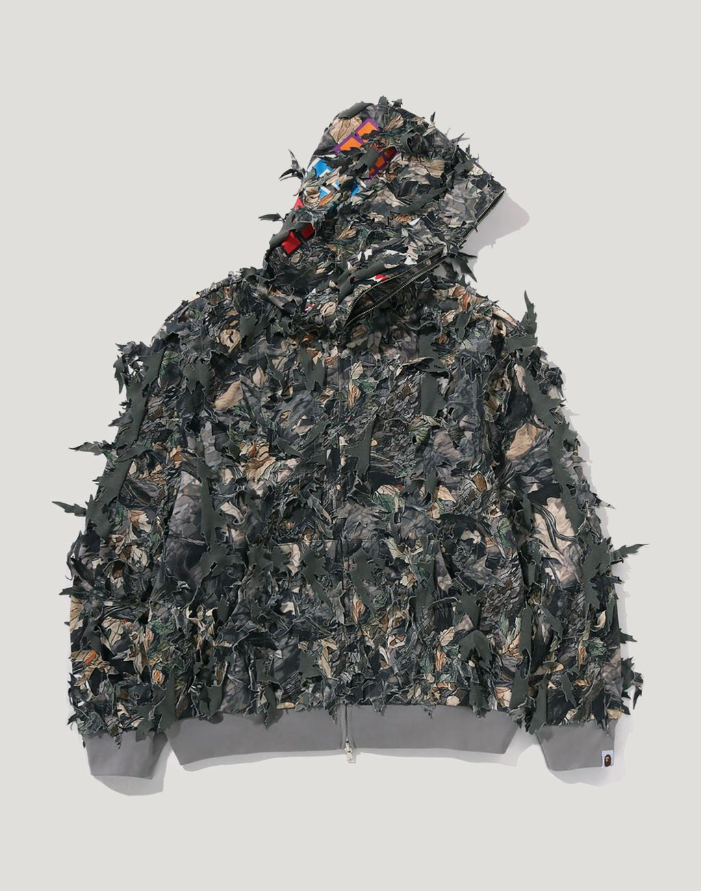 TREE EDGE CAMO LASER CUT CROPPED SHARK FULL ZIP HOODIE LADIES