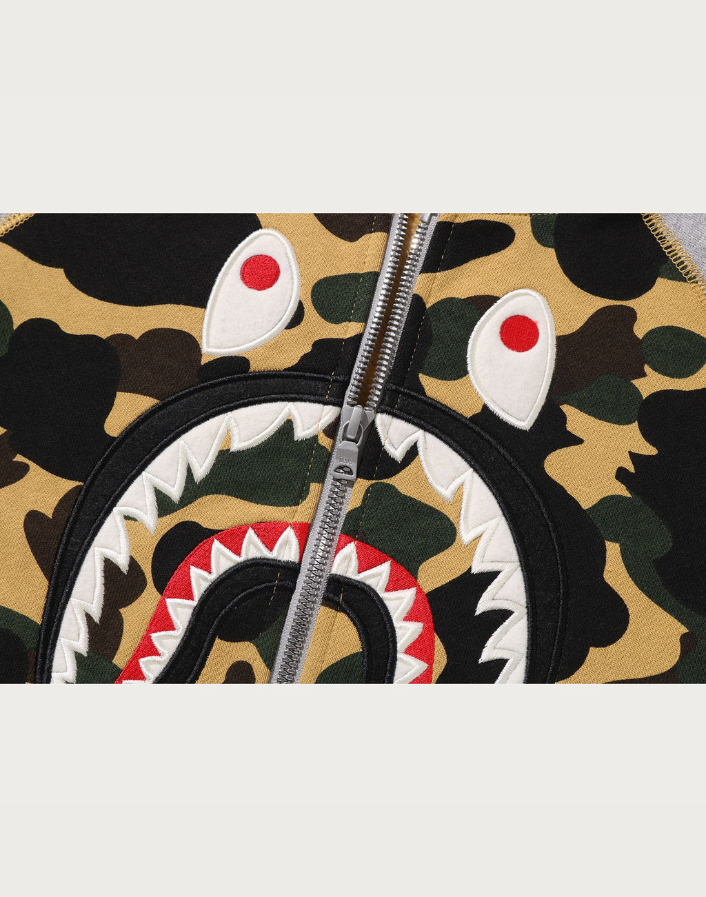1ST CAMO SHARK PATCH ZIP HOODIE KIDS