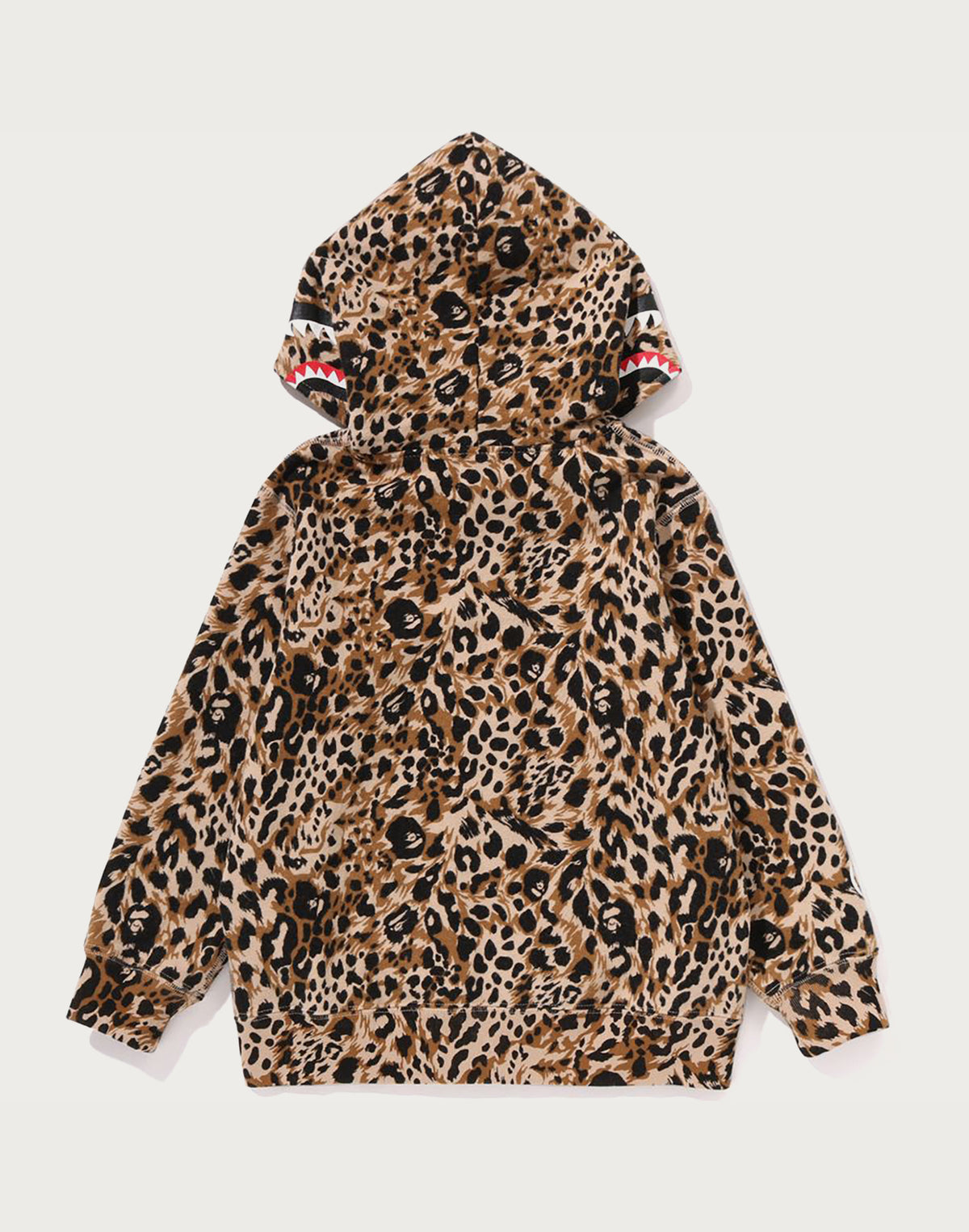 WILD LEOPARD PATTERN SHARK ZIP HOODIE KIDS