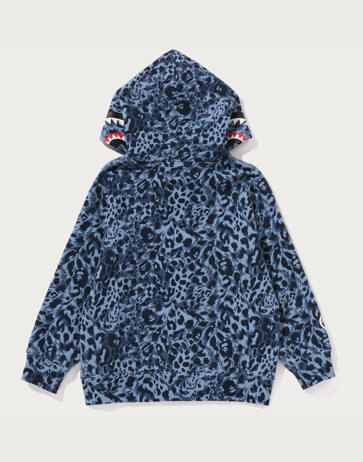 WILD LEOPARD PATTERN SHARK ZIP HOODIE KIDS