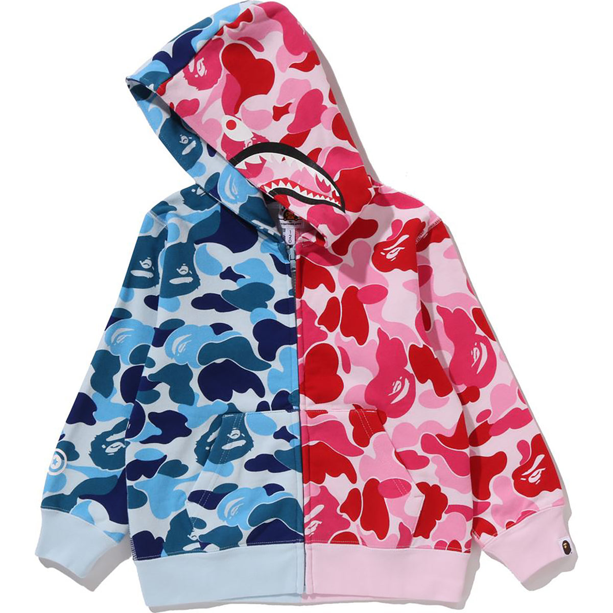 ABC CAMO MULTI SHARK ZIP HOODIE KIDS