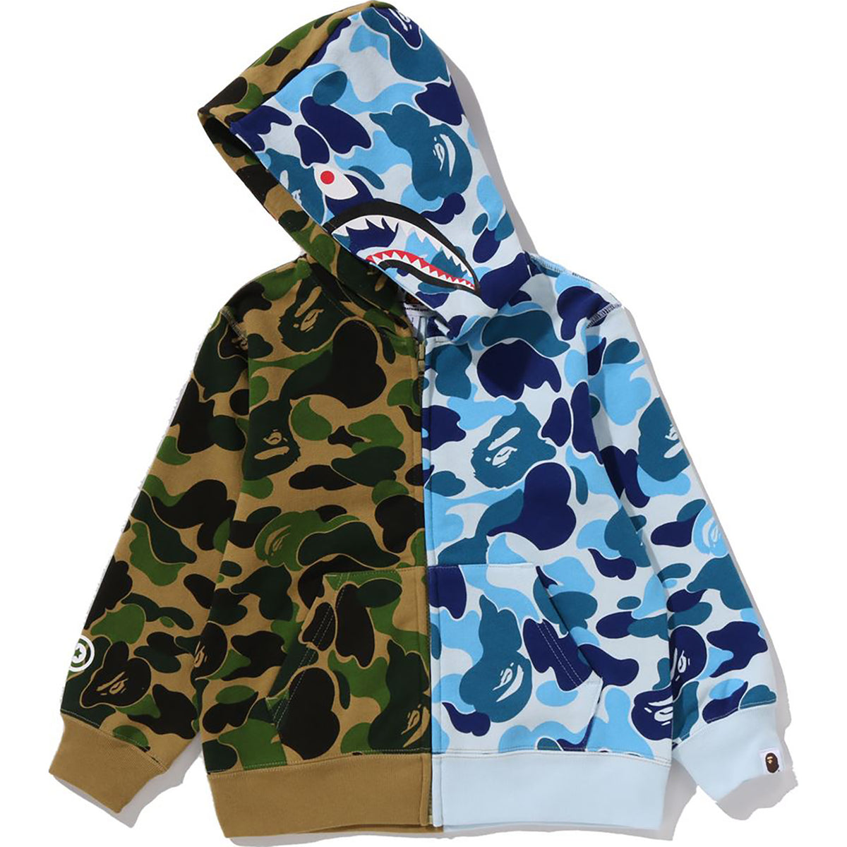 ABC CAMO MULTI SHARK ZIP HOODIE KIDS