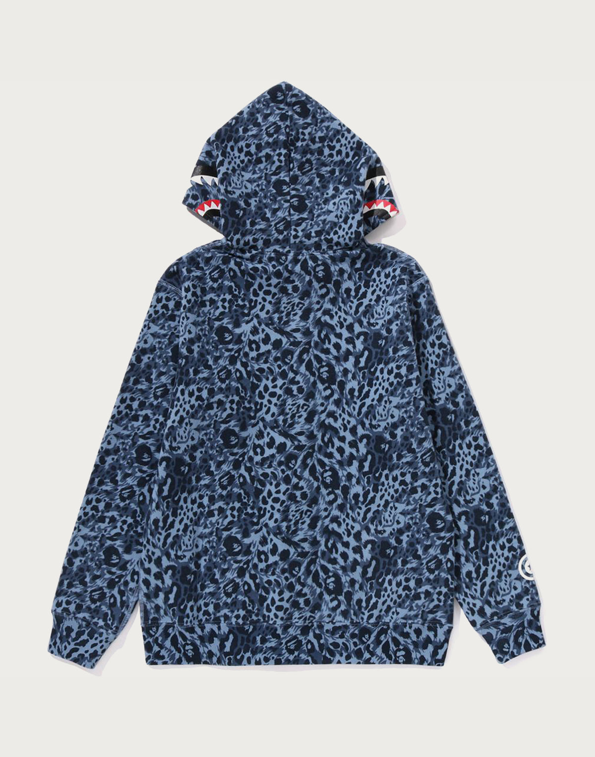 WILD LEOPARD PATTERN SHARK ZIP HOODIE JR KIDS