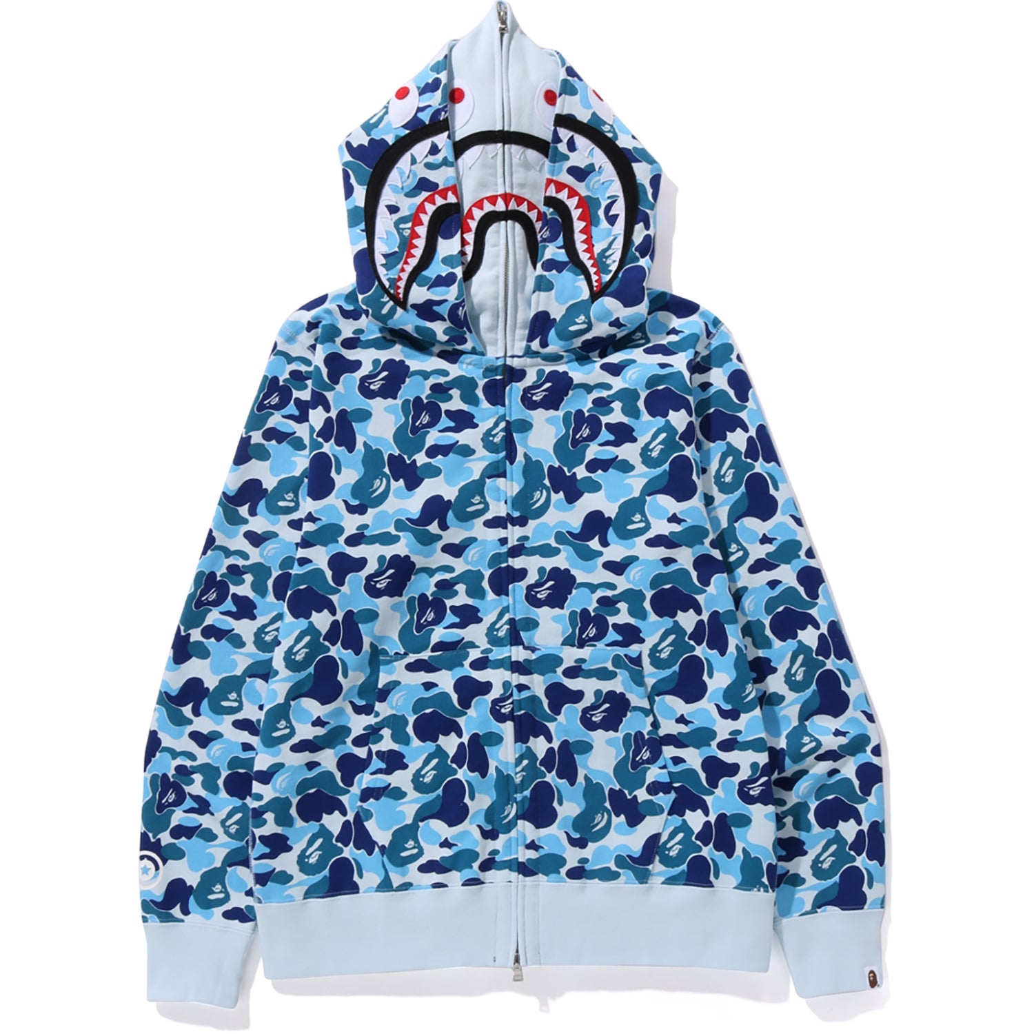 ABC CAMO DOUBLE SHARK FULL ZIP HOODIE MENS
