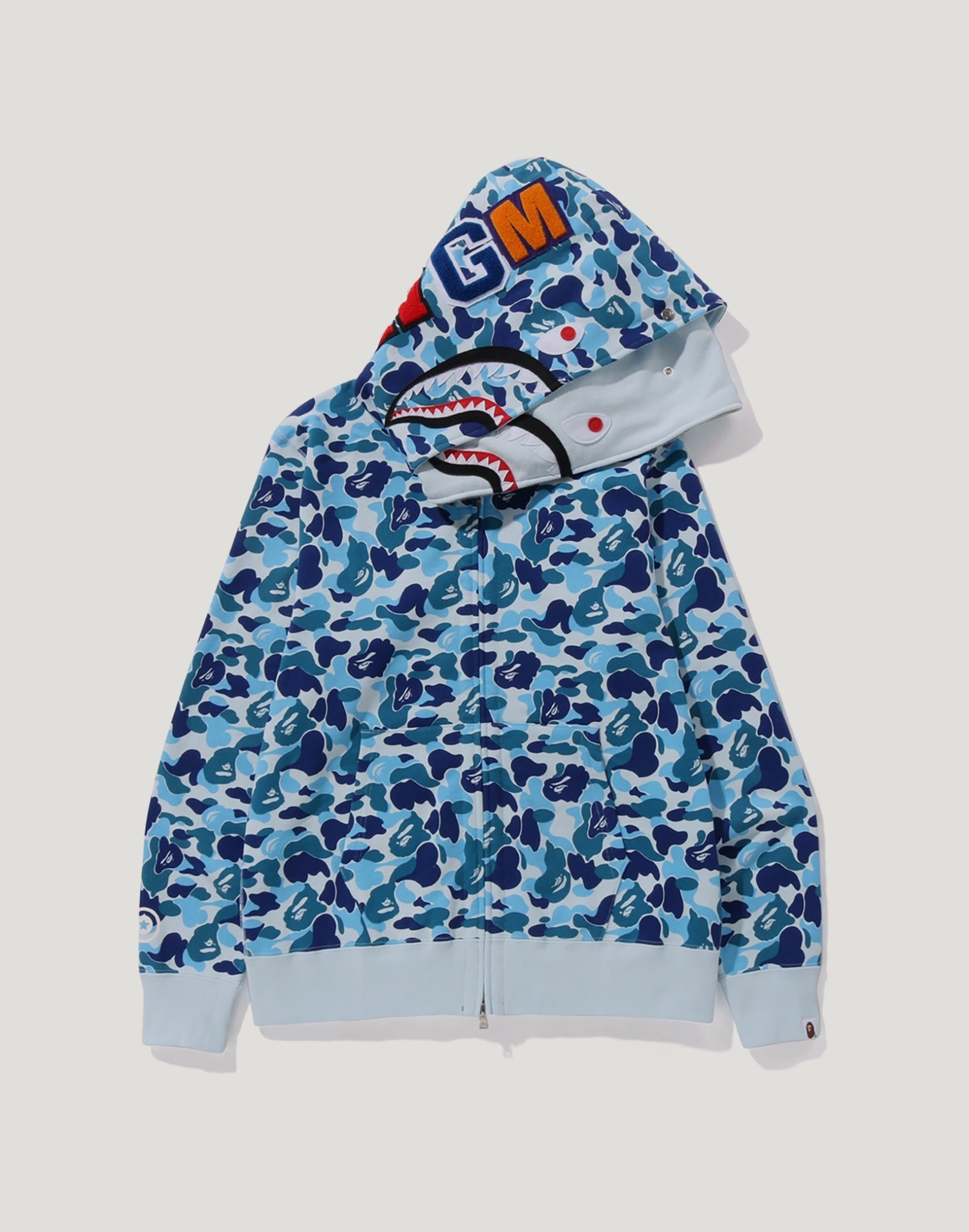 ABC CAMO DOUBLE SHARK FULL ZIP HOODIE MENS