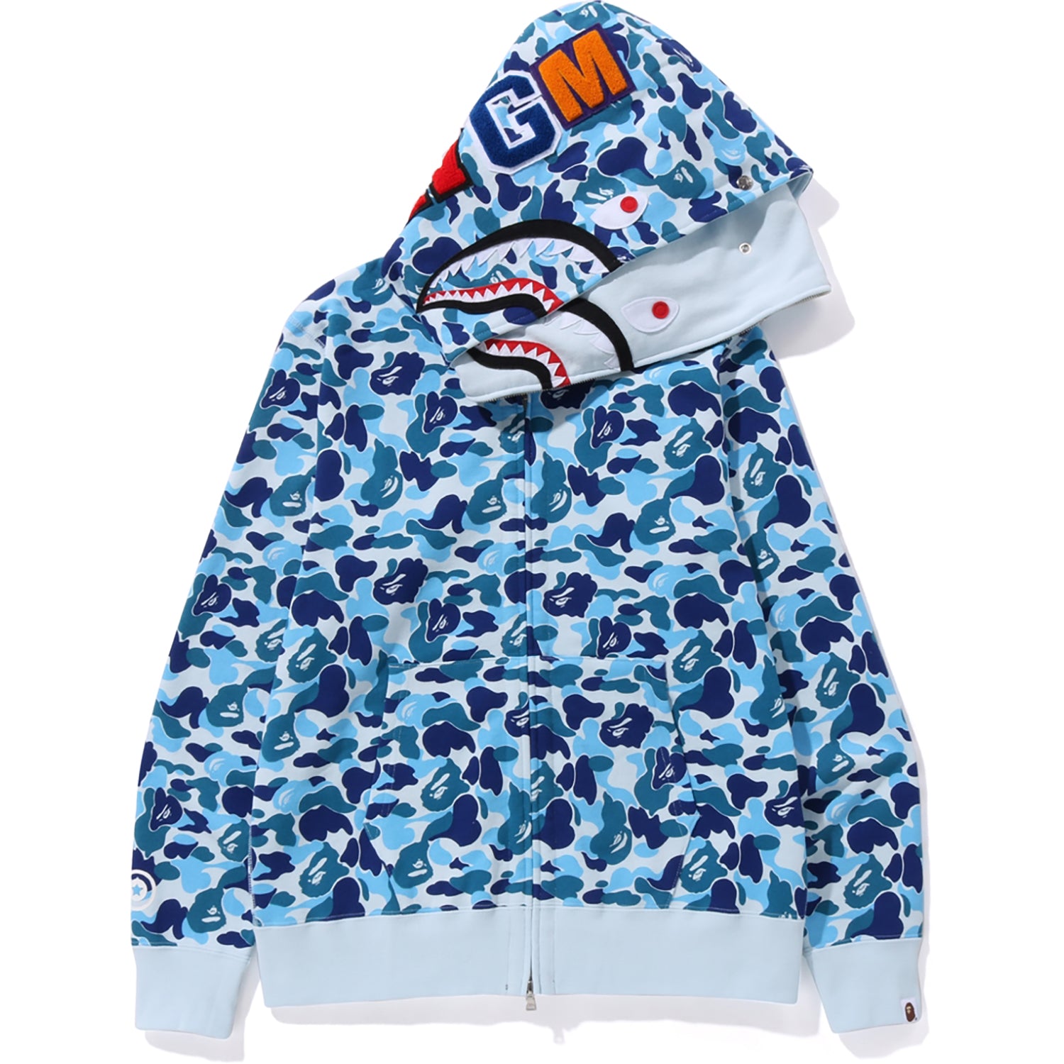 ABC CAMO DOUBLE SHARK FULL ZIP HOODIE MENS