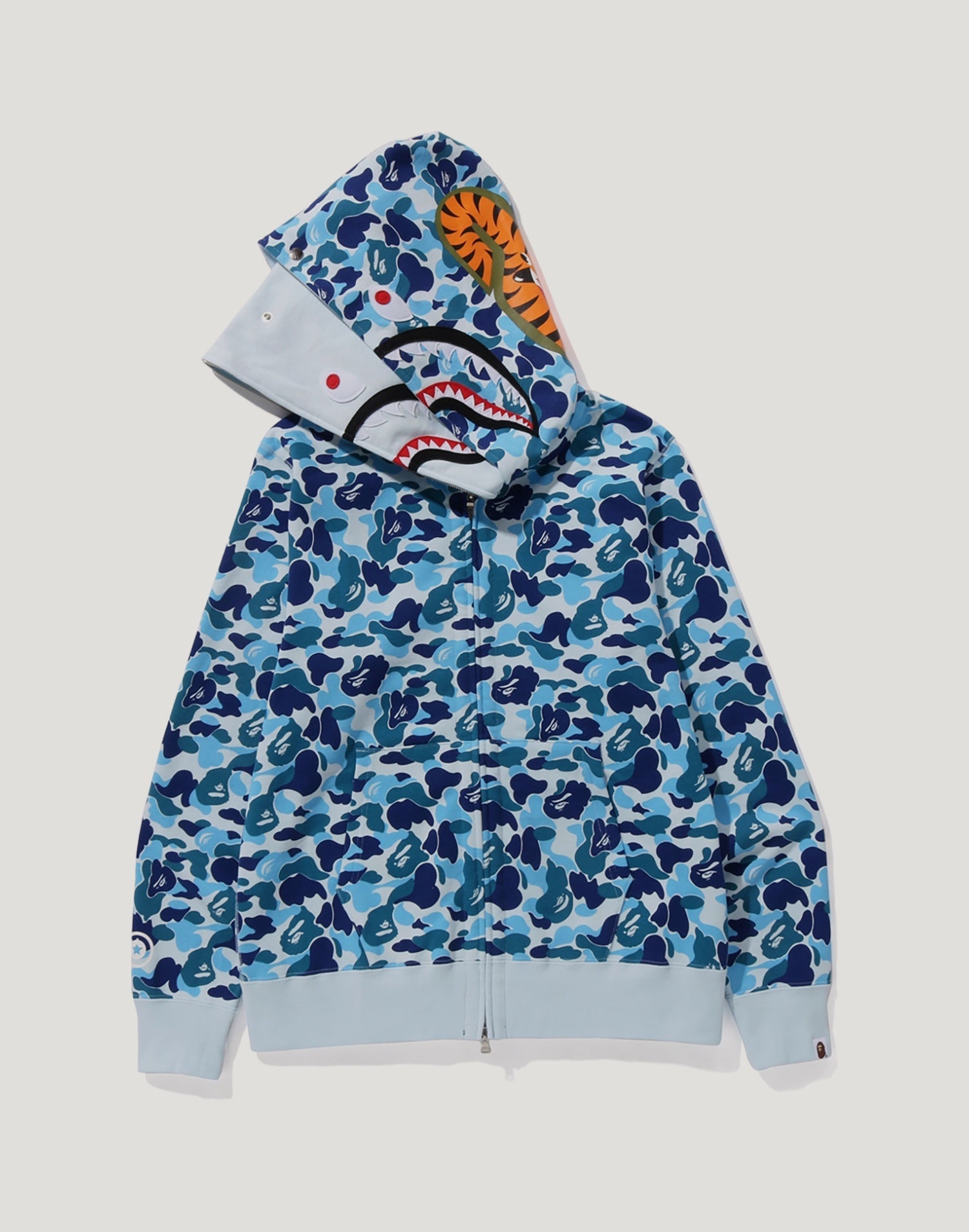 ABC CAMO DOUBLE SHARK FULL ZIP HOODIE MENS