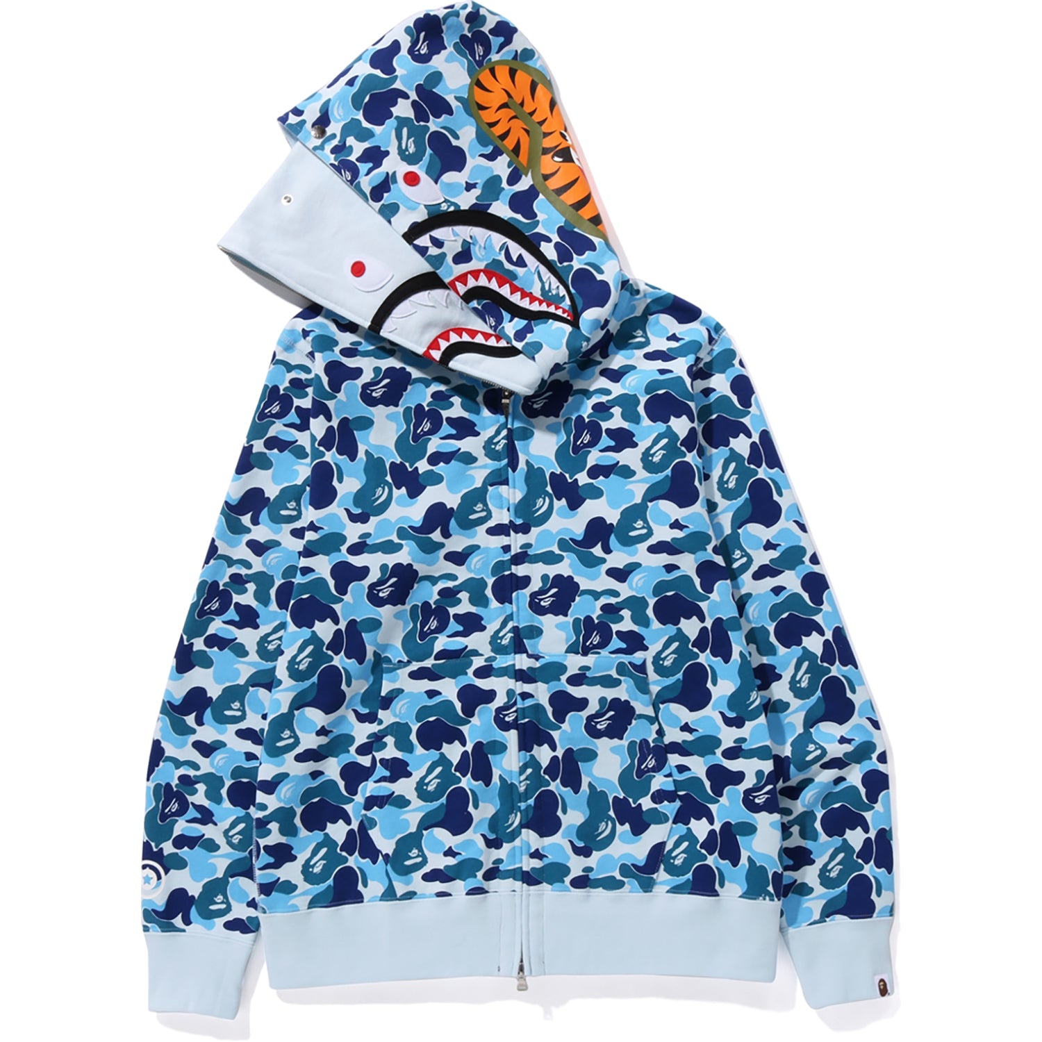 ABC CAMO DOUBLE SHARK FULL ZIP HOODIE MENS
