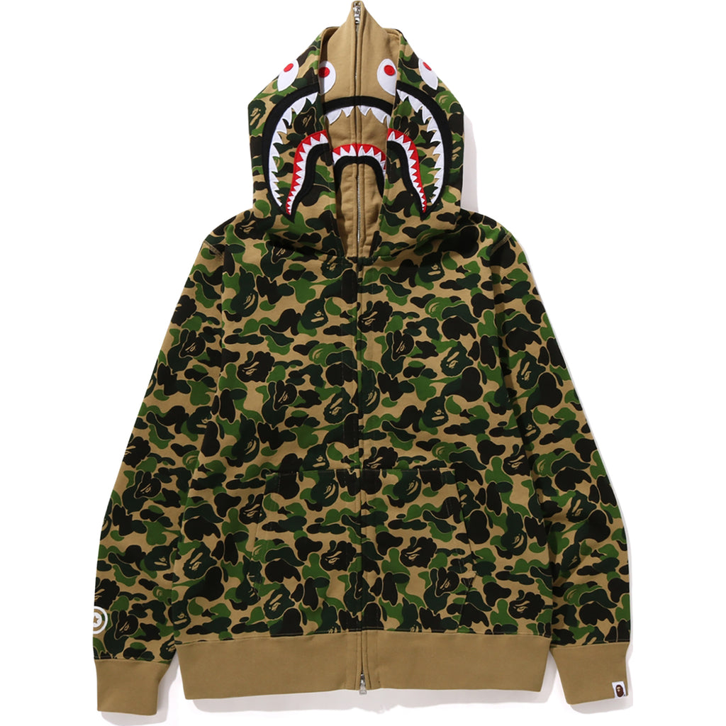 ABC CAMO DOUBLE SHARK FULL ZIP HOODIE MENS