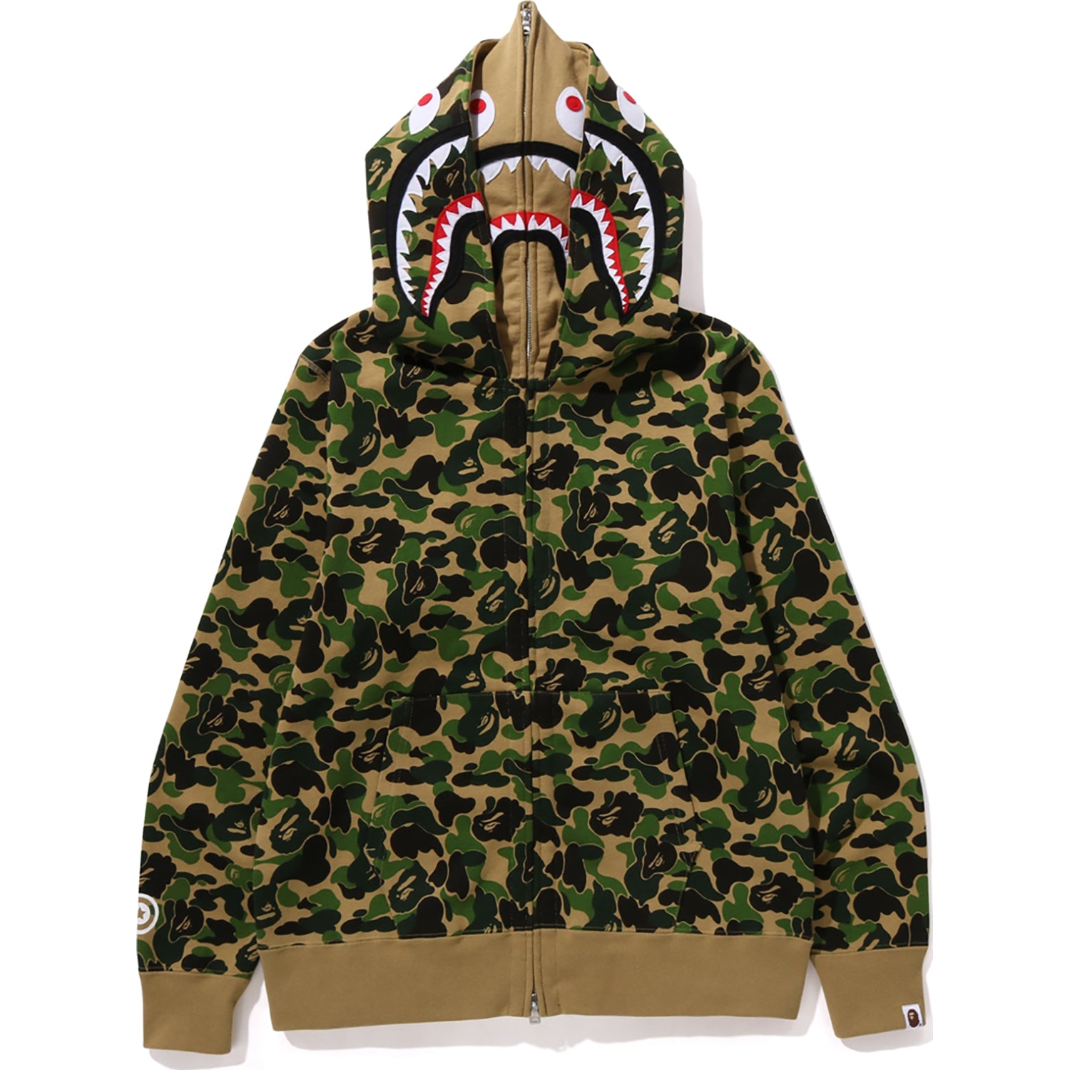 ABC CAMO DOUBLE SHARK FULL ZIP HOODIE MENS