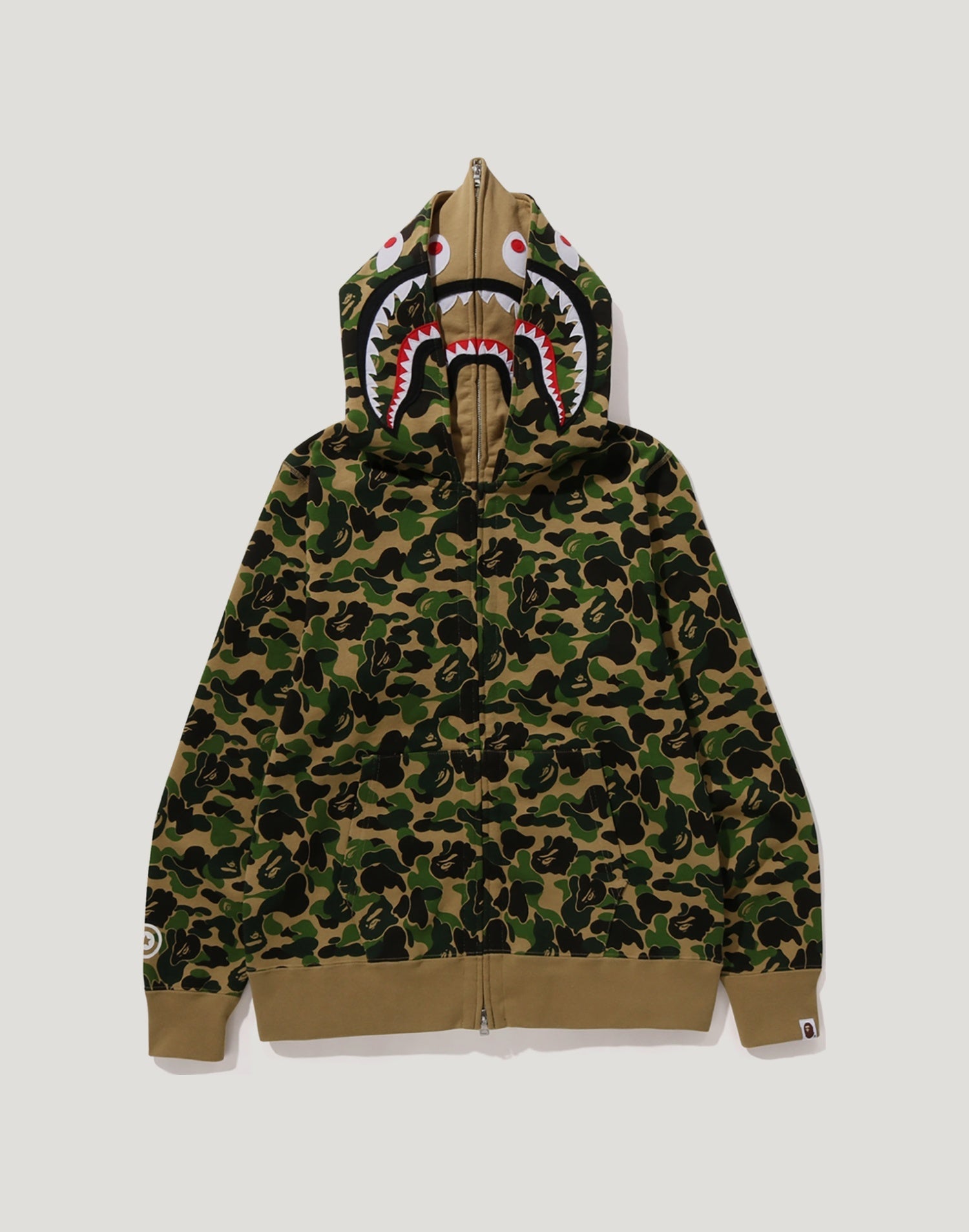 ABC CAMO DOUBLE SHARK FULL ZIP HOODIE MENS