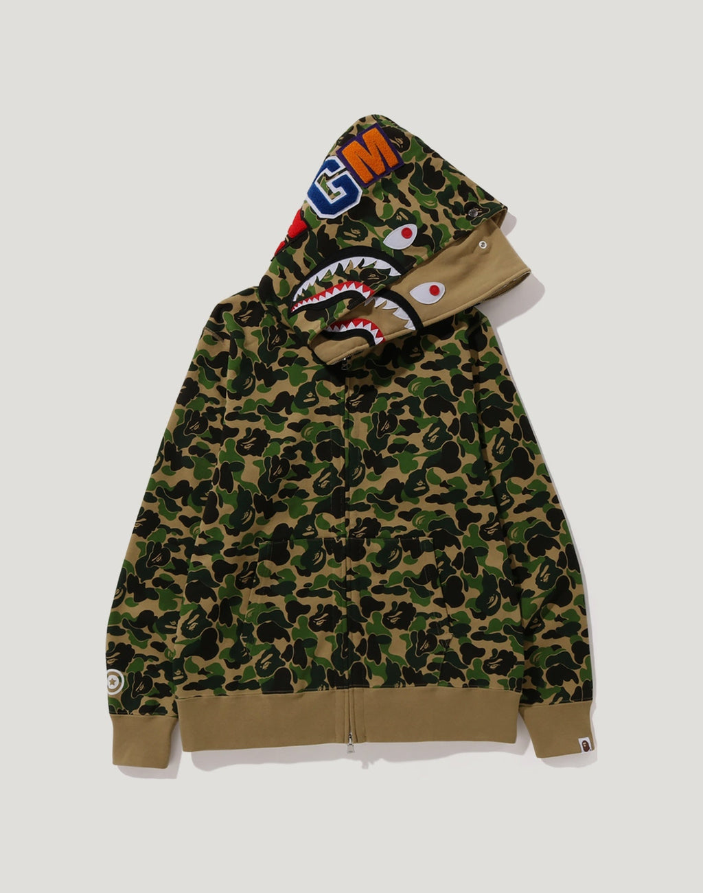 ABC CAMO DOUBLE SHARK FULL ZIP HOODIE M