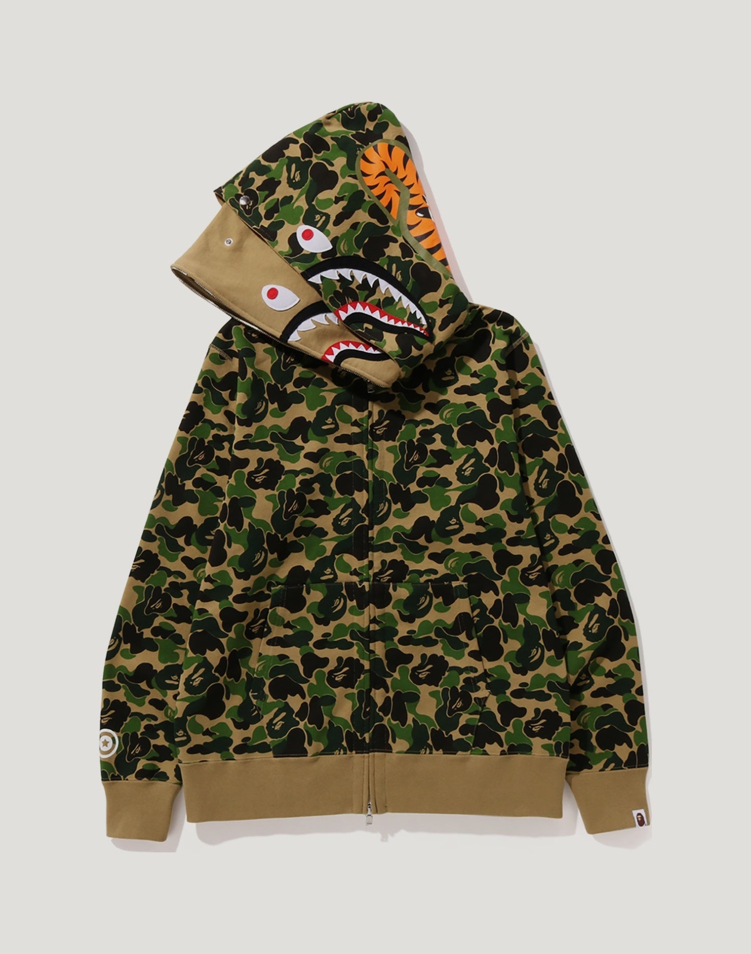 ABC CAMO DOUBLE SHARK FULL ZIP HOODIE M