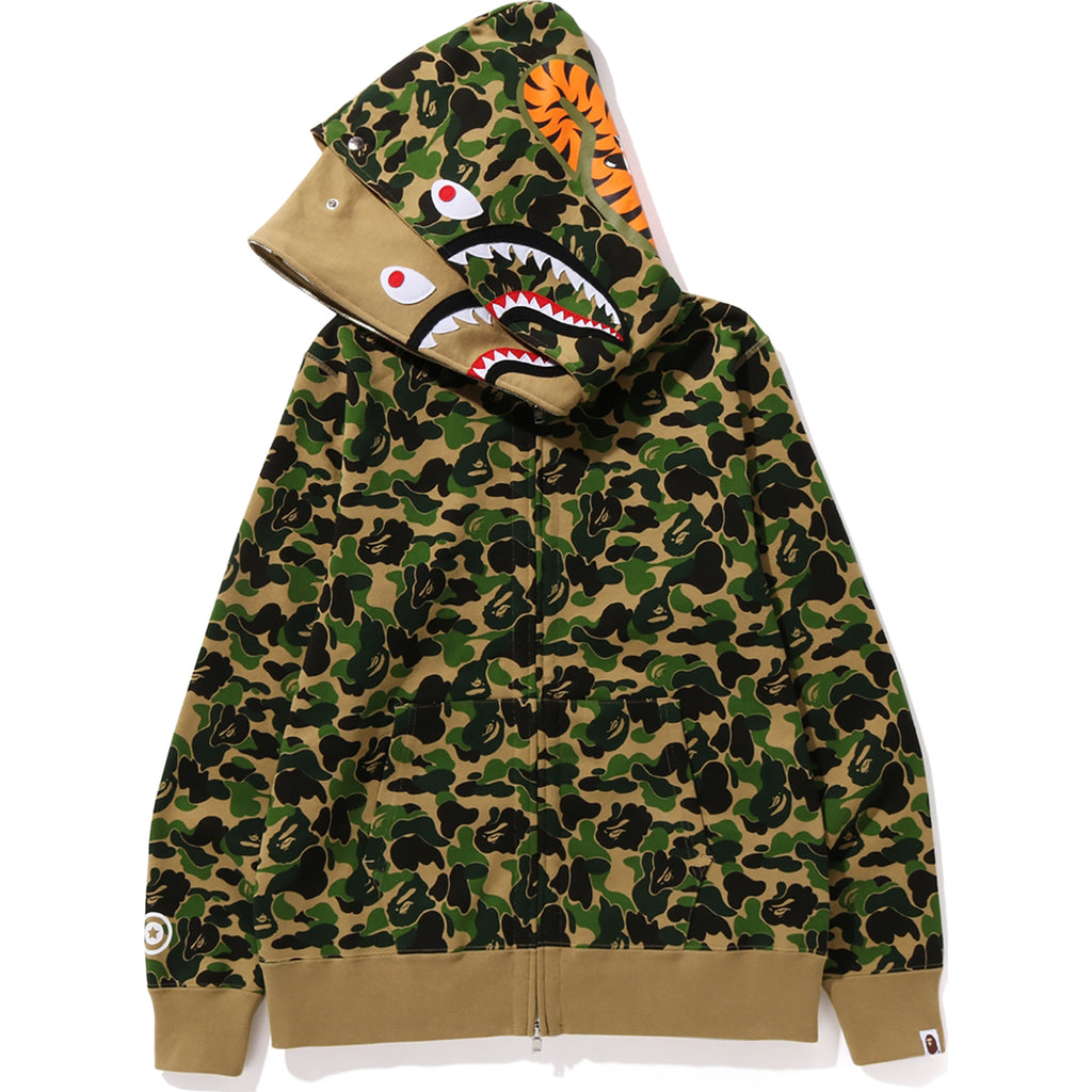 ABC CAMO DOUBLE SHARK FULL ZIP HOODIE MENS