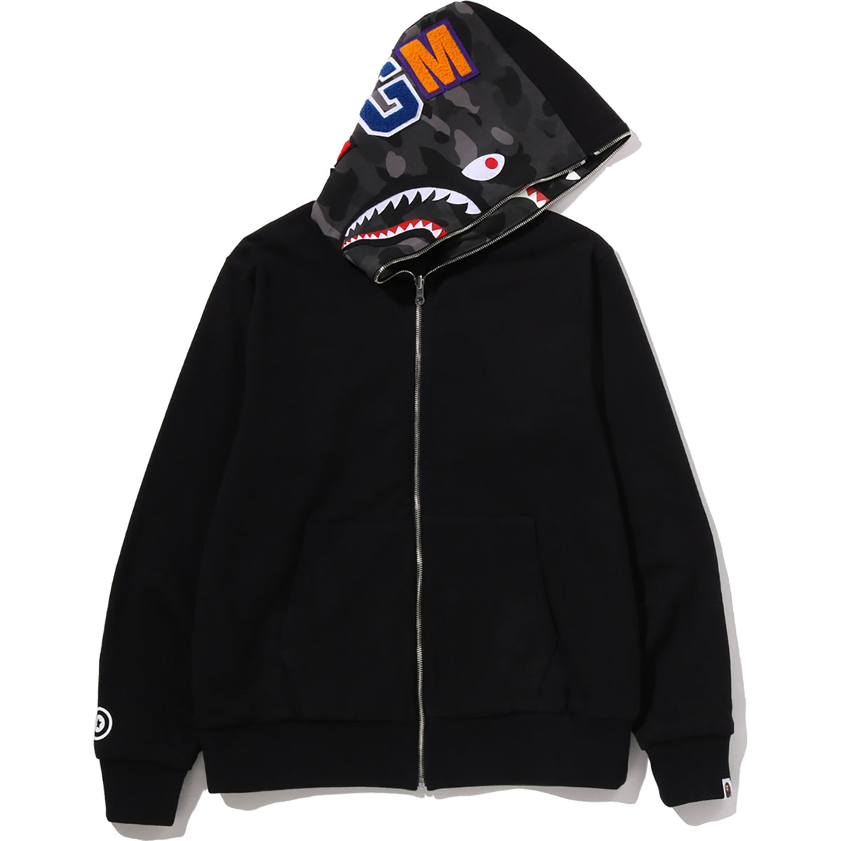 COLOR CAMO REVERSIBLE SHARK FULL ZIP HOODIE MENS