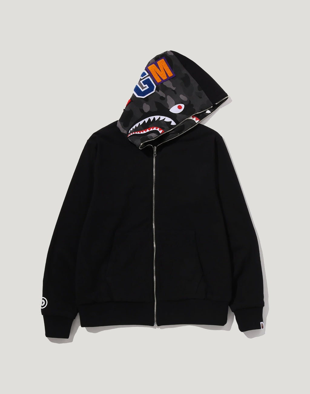 COLOR CAMO REVERSIBLE SHARK FULL ZIP HOODIE MENS