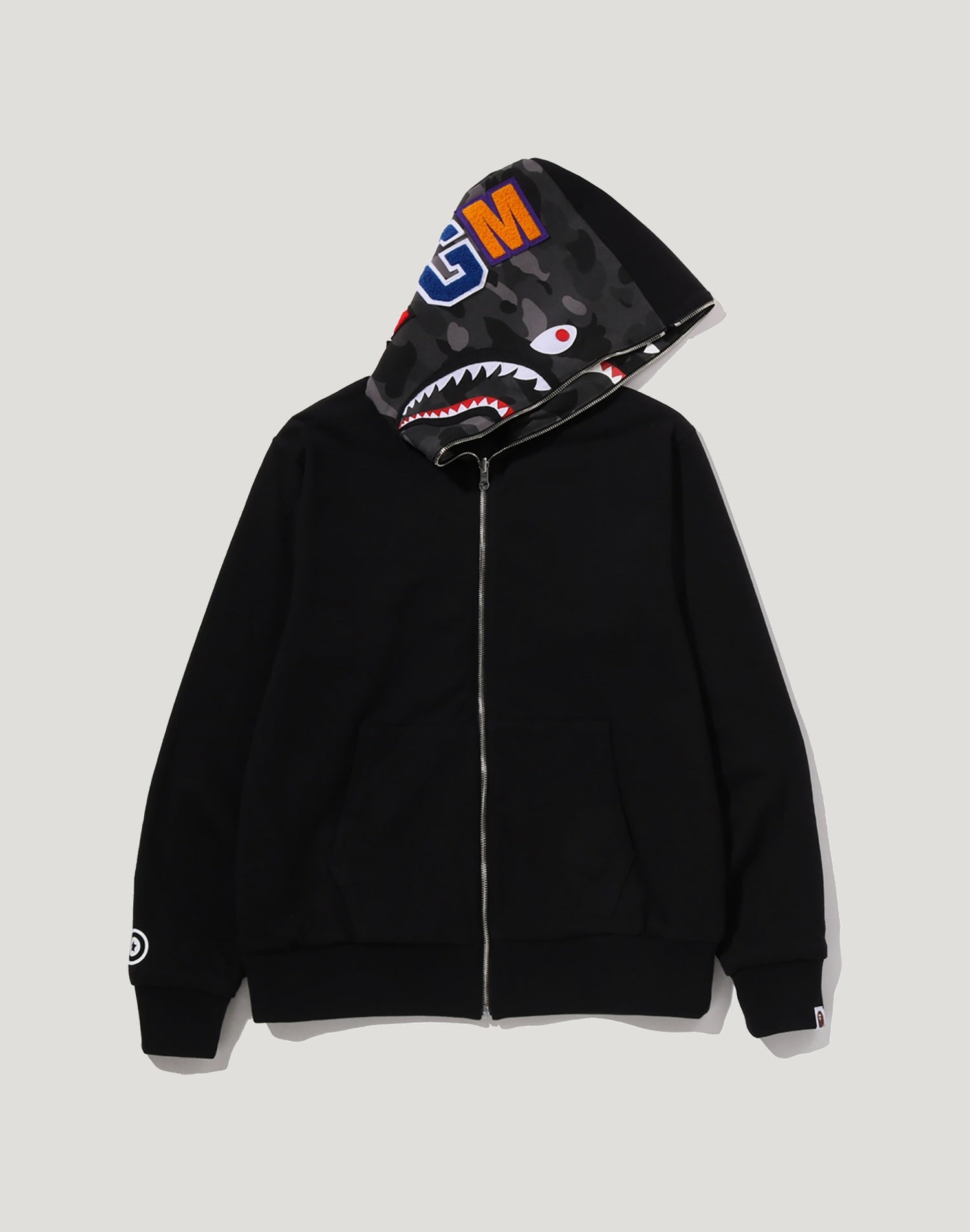COLOR CAMO REVERSIBLE SHARK FULL ZIP HOODIE MENS