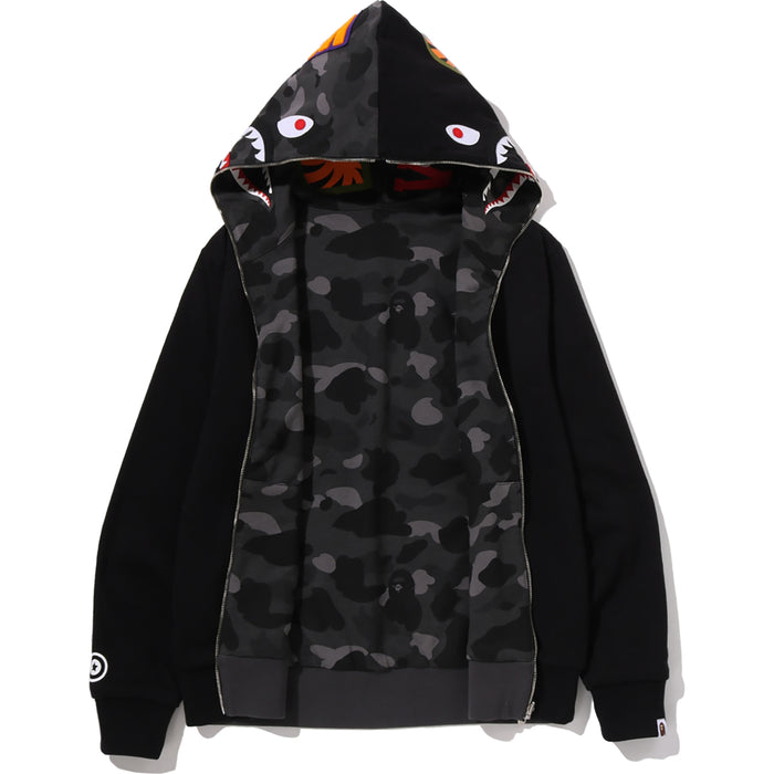 COLOR CAMO REVERSIBLE SHARK FULL ZIP HOODIE MENS