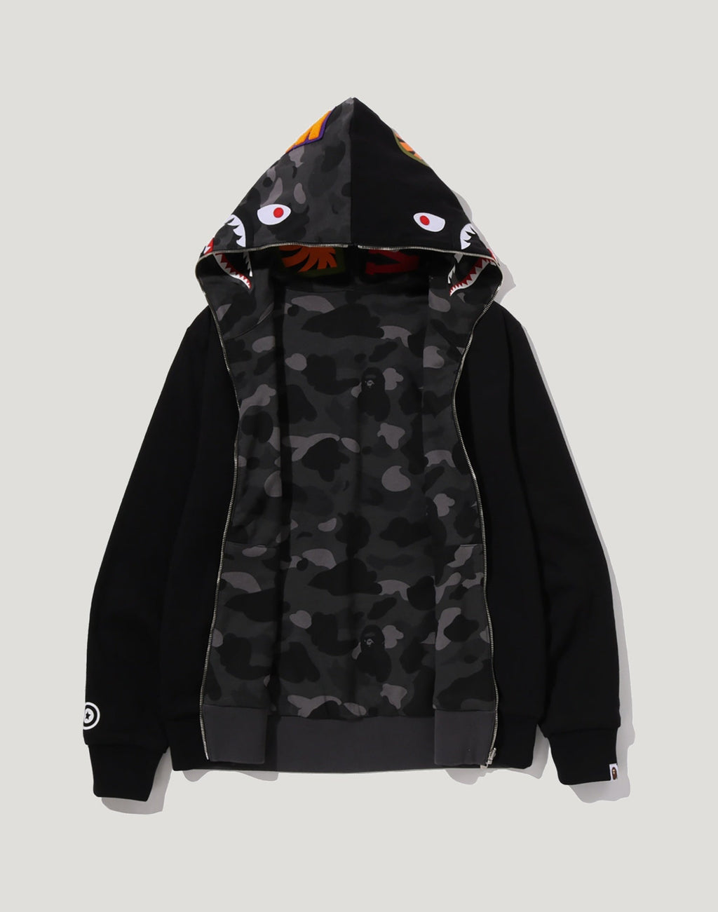 COLOR CAMO REVERSIBLE SHARK FULL ZIP HOODIE MENS