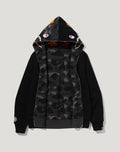 COLOR CAMO REVERSIBLE SHARK FULL ZIP HOODIE MENS