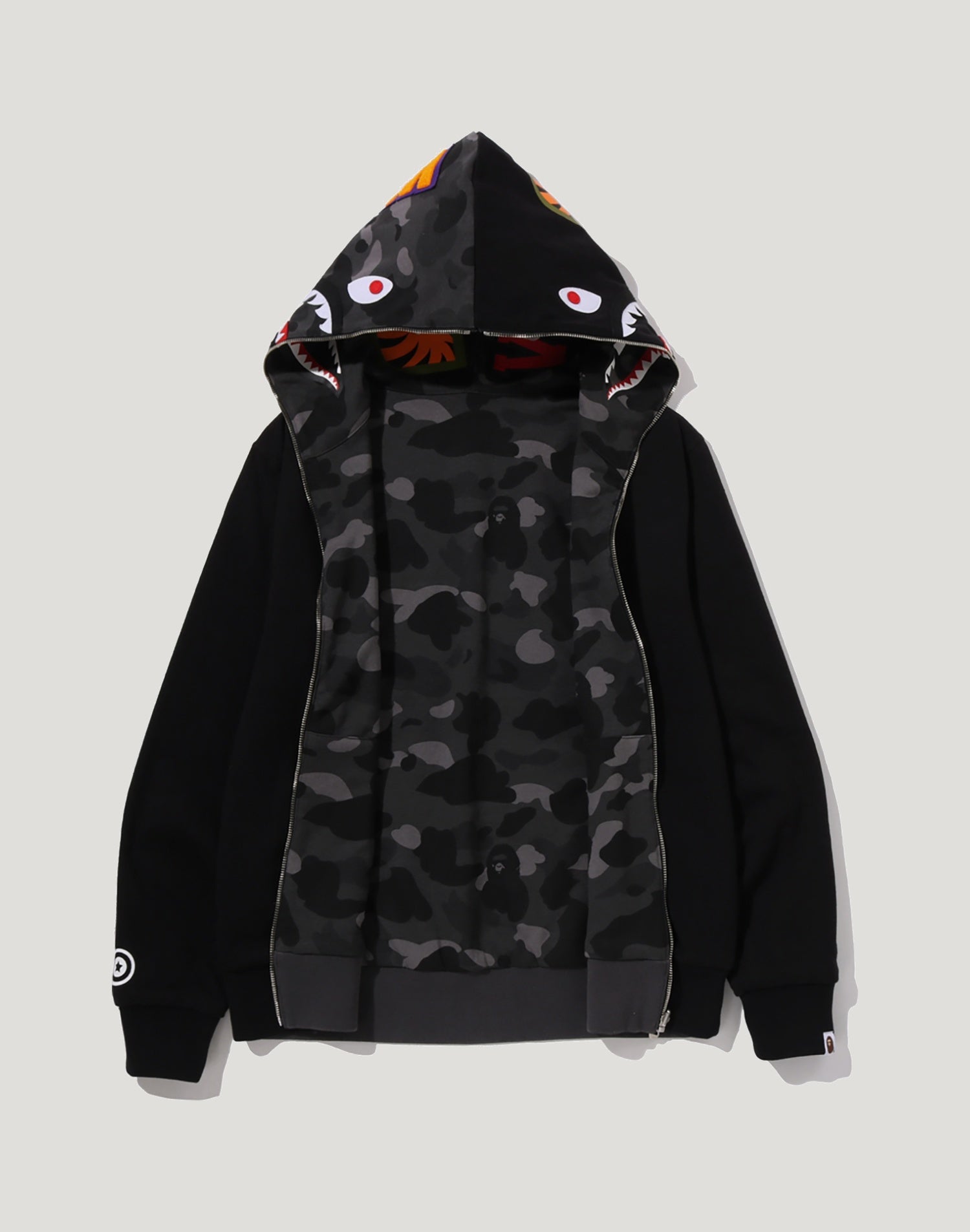 COLOR CAMO REVERSIBLE SHARK FULL ZIP HOODIE MENS