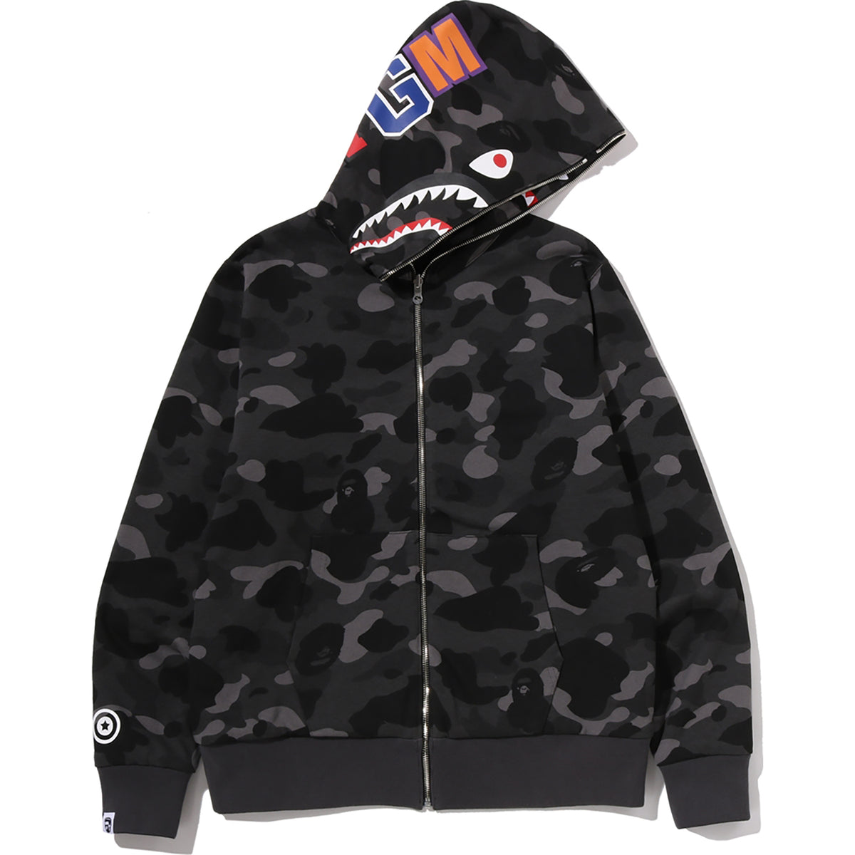 COLOR CAMO REVERSIBLE SHARK FULL ZIP HOODIE MENS
