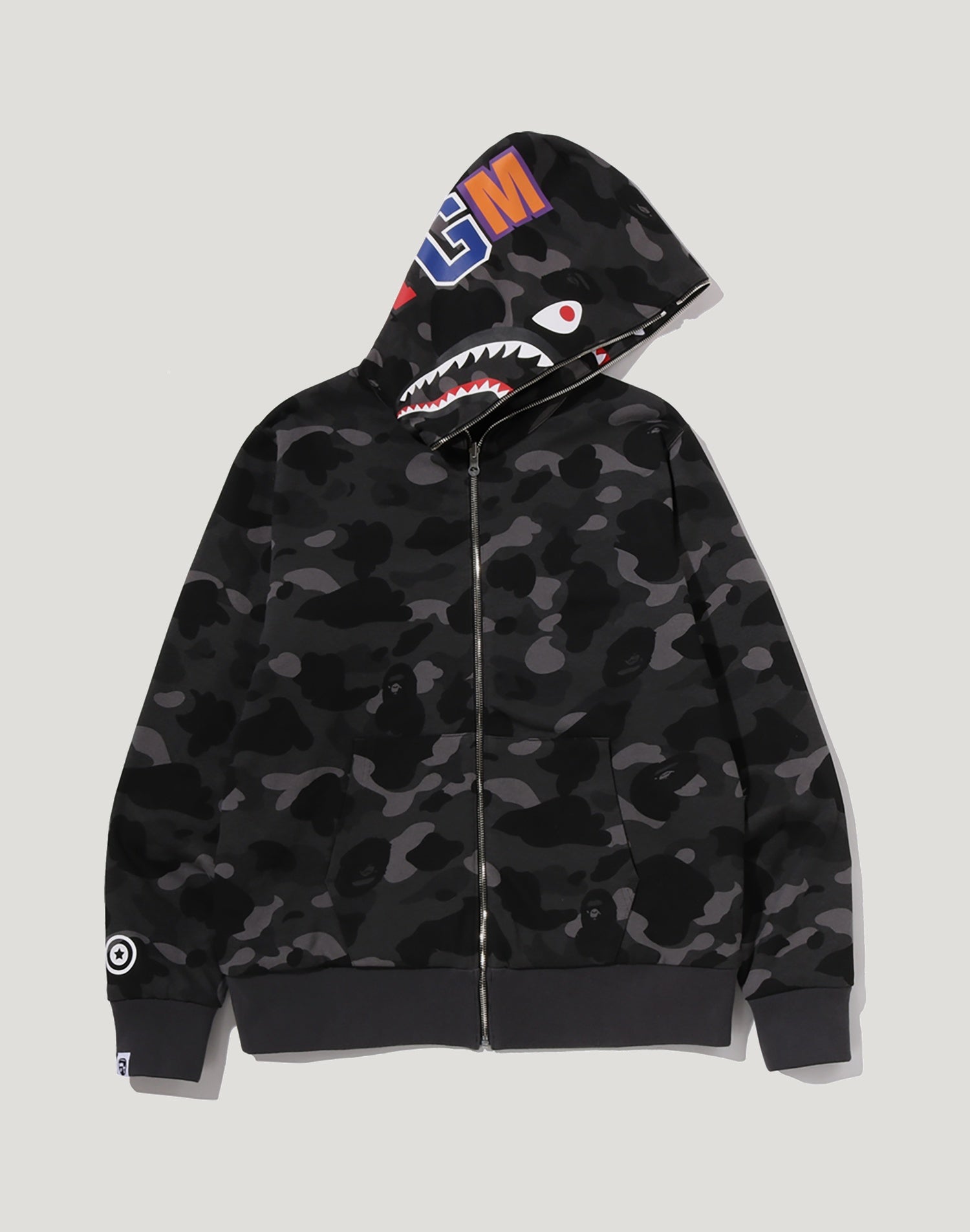 COLOR CAMO REVERSIBLE SHARK FULL ZIP HOODIE MENS