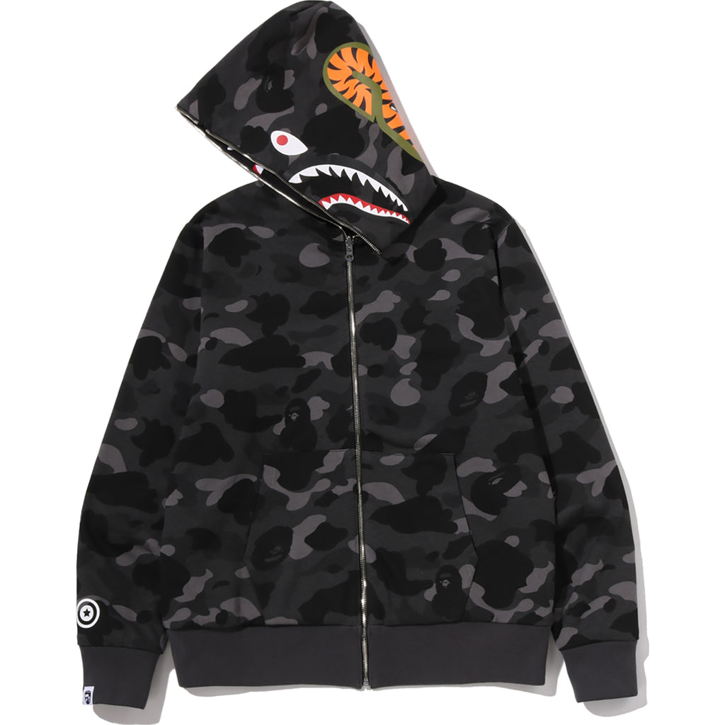 COLOR CAMO REVERSIBLE SHARK FULL ZIP HOODIE MENS