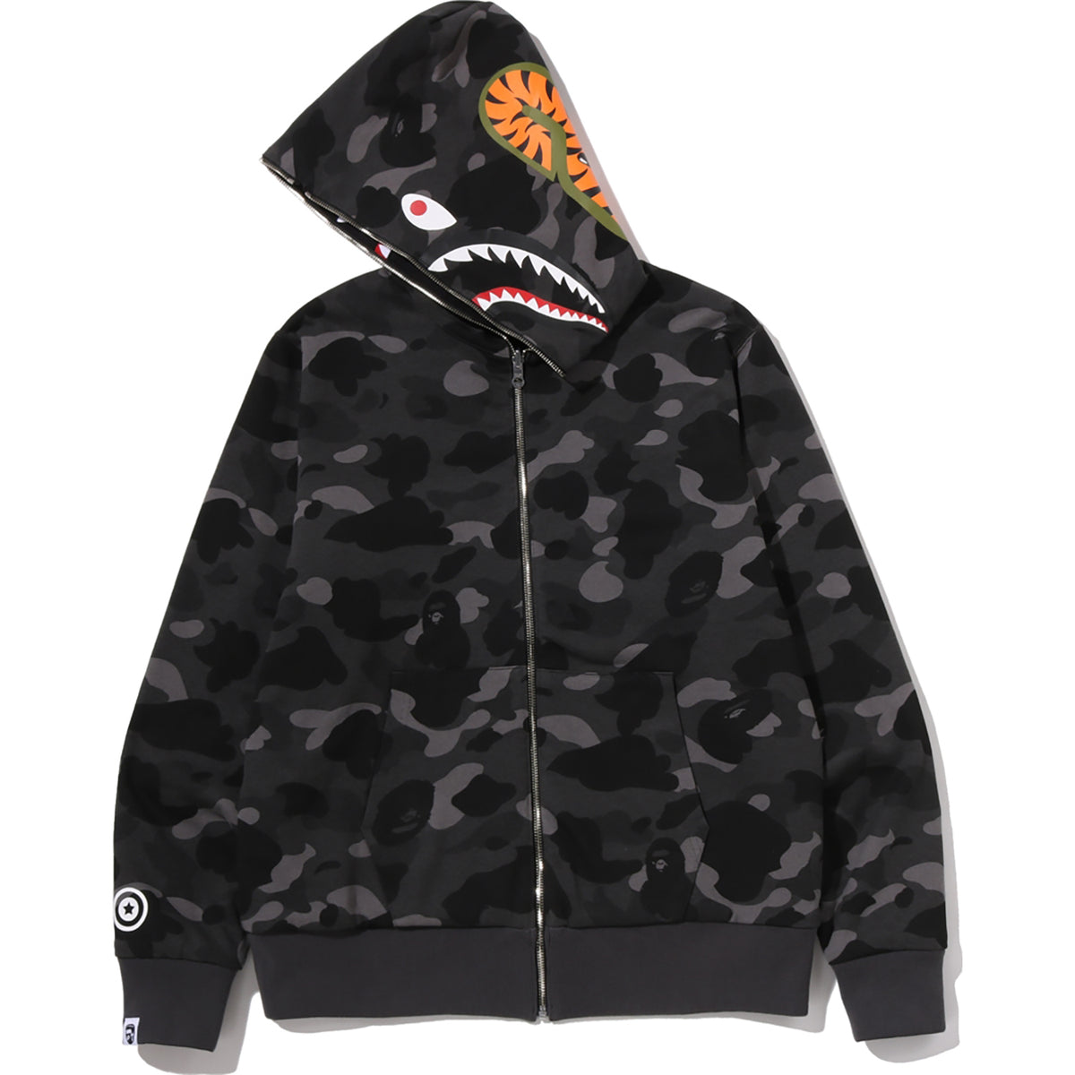 COLOR CAMO REVERSIBLE SHARK FULL ZIP HOODIE MENS