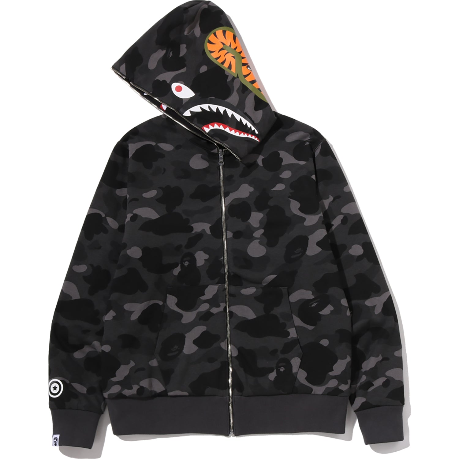 COLOR CAMO REVERSIBLE SHARK FULL ZIP HOODIE MENS