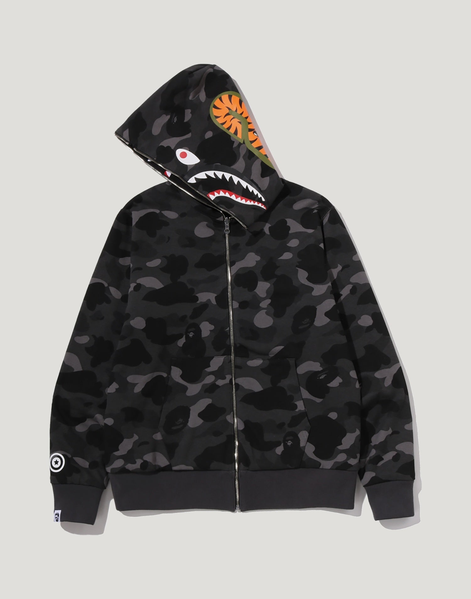 COLOR CAMO REVERSIBLE SHARK FULL ZIP HOODIE MENS