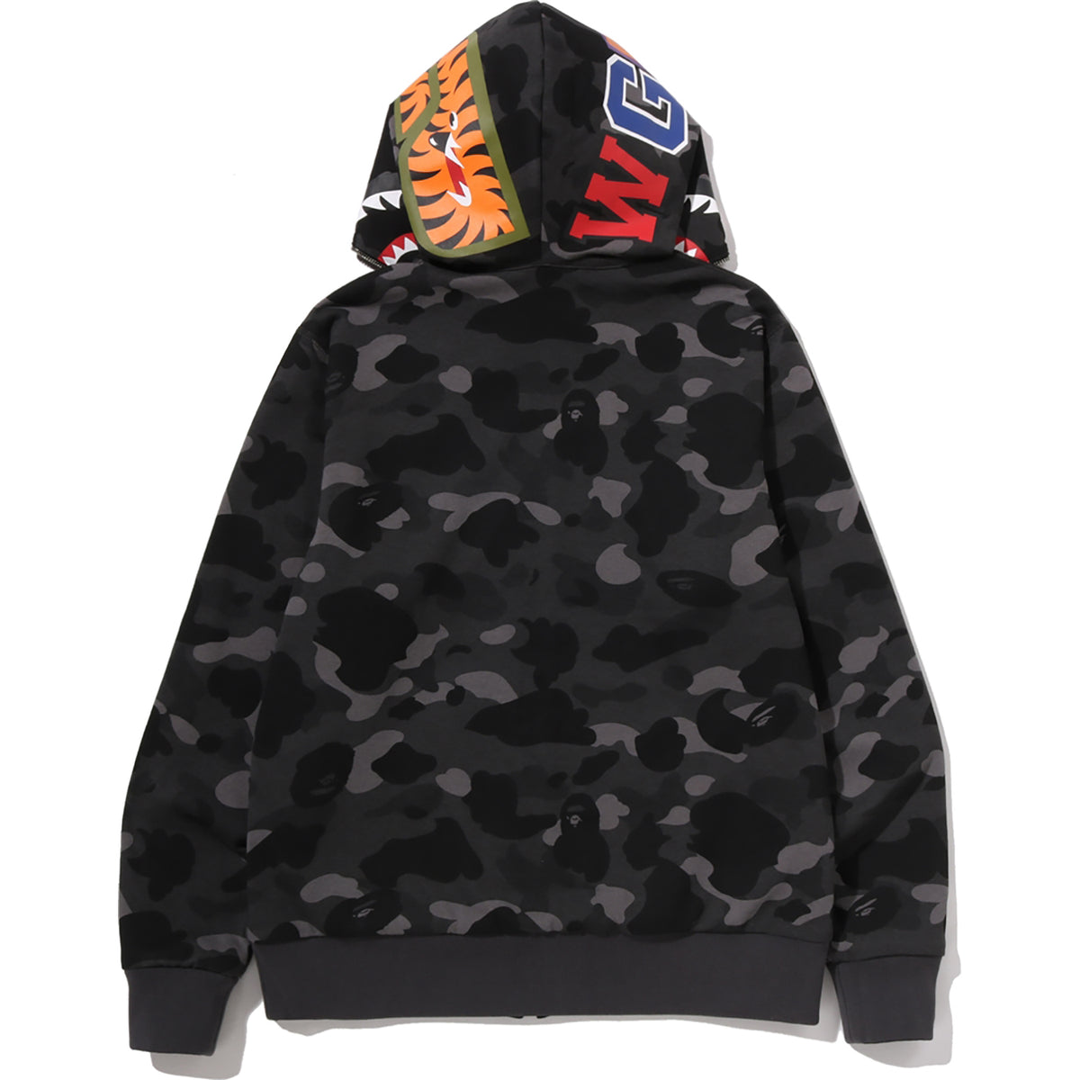 COLOR CAMO REVERSIBLE SHARK FULL ZIP HOODIE MENS