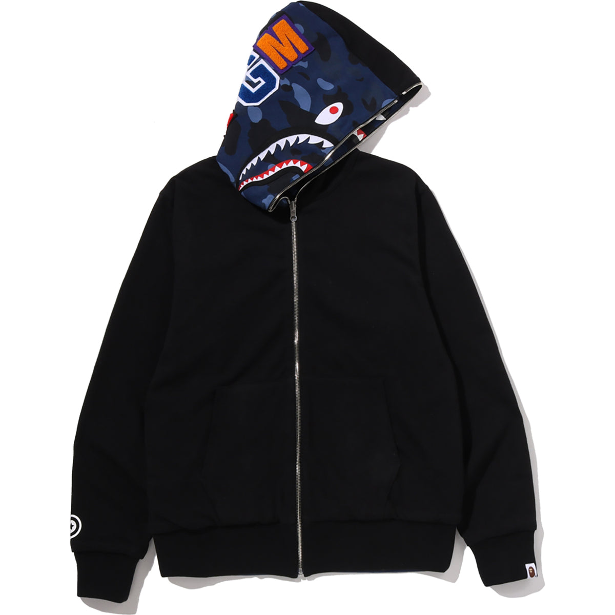 COLOR CAMO REVERSIBLE SHARK FULL ZIP HOODIE MENS